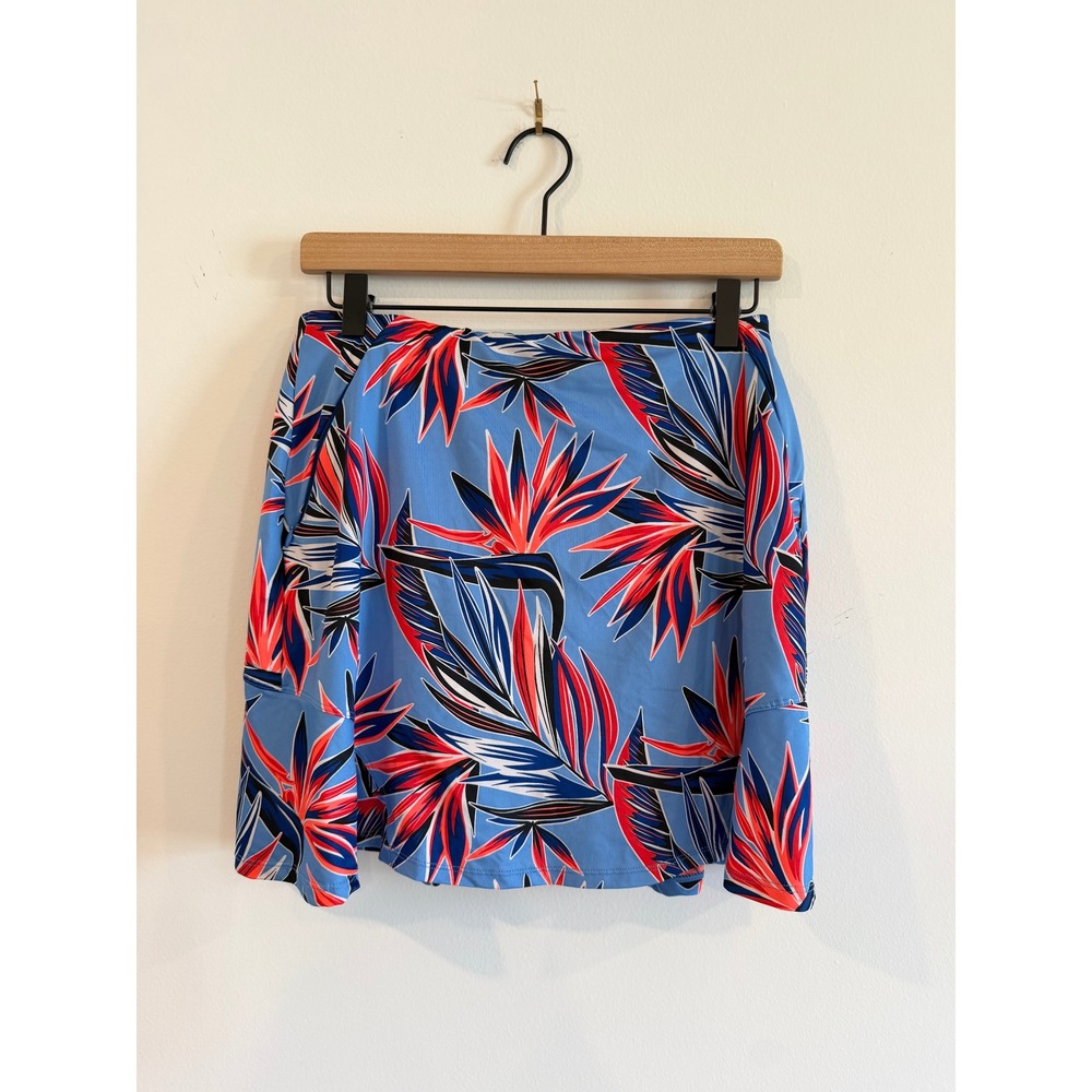 Tail Activewear Golf Skort Womens Small Blue Tropical Floral Bird of Paradise S
